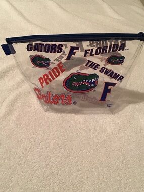 University of Florida Clear Cosmetic Pouch – Blue Trim